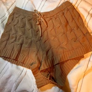 Anthropology Shorts Tan and Knit NEVER WORN BEFORE